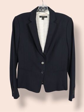 Ann Taylor Navy Blazer Women’s Size 0 Tailored Career Jacket